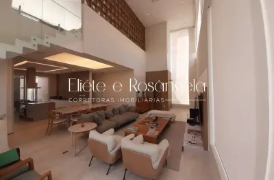 Sobrado de luxo com  4 suítes porteira fechada no alphaville ii - sjc