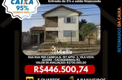 Imóvel retomado caixa no bairro vila vista alegre em cachoeirinha - oportunidade única!