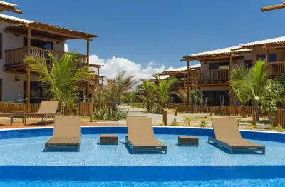 Itacimirim, excelente apto tipo village duplex com 3 suites e 167 m² pé na areia. porteira fechada