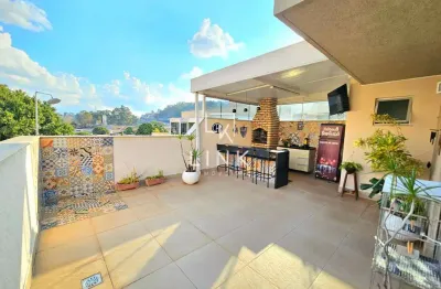 Edifício recanto dos caiçaras - apartamento cobertura -  3 quartos, 2 vagas e elevador no caiçara