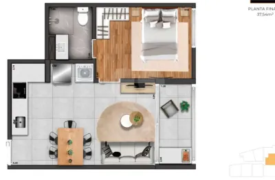 Apartamento com 1 quarto à venda na rua dona luiza tolle, 367, santana, são paulo, 38 m2 por r$ 415.400