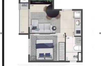 Apartamento com 2 quartos à venda na avenida dos carinás, 64, indianópolis, são paulo, 38 m2 por r$ 513.929