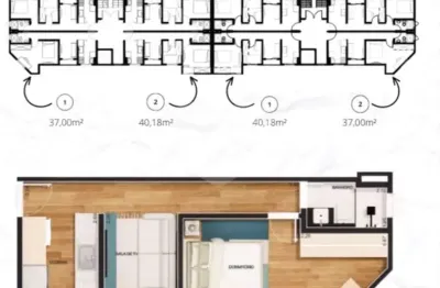 Apartamento com 1 quarto à venda na rua sargento sílvio nunes miranda, 3, parque peruche, são paulo, 37 m2 por r$ 199.000