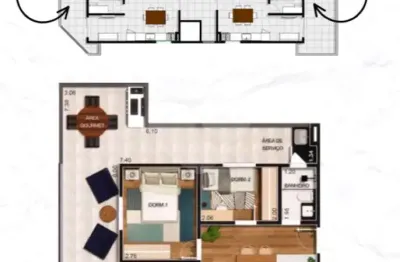 Apartamento com 2 quartos à venda na rua sargento sílvio nunes miranda, 3, parque peruche, são paulo, 41 m2 por r$ 349.000