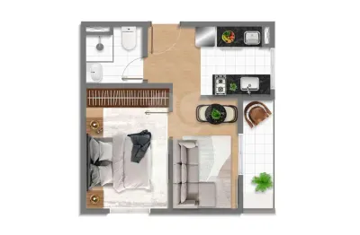 Apartamento com 1 quarto à venda na rua cotoxó, 790, perdizes, são paulo, 27 m2 por r$ 376.370
