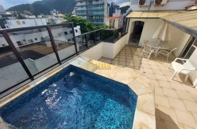 Penthouse com 3 quartos, enseada, guarujá - r$ 690 mil, cod: 398