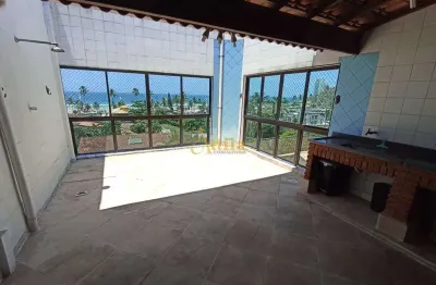 Cobertura duplex, 4 dorms., vista mar, 2 vagas, lazer