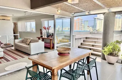Cobertura com vista para o mar, 3 dorms., 3 vagas, enseada