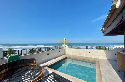 Cobertura duplex com 3 dormitórios e vista frontal para o mar