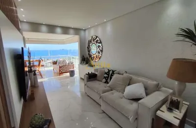 Apto decorado, vista livre para o mar, lazer completo, 2 vagas