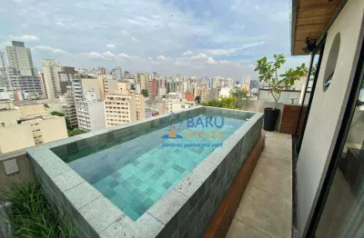 Cobertura com 2 dormitórios à venda, 80 m² por r$ 1.170.000,00 - santa cecília - são paulo/sp