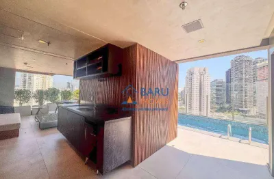 Studio com 1 dormitório para alugar, 21 m² por r$ 3.850/mês - santo amaro - são paulo/sp