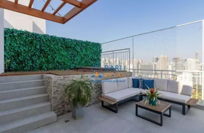 Cobertura com 2 dormitórios à venda, 154 m² por r$ 2.550.000 - brooklin - são paulo/sp