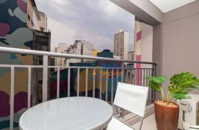 Apartamento com 1 dormitório à venda, 22 m² por r$ 375.000,00 - santa cecília - são paulo/sp