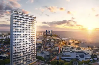 Studio à venda nascente no beach class rio vermelho – andar alto e vista livre