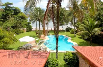 Ubatuba, praia da domingas dias, frente mar, linda casa com 800 m², de 05 suítes, área de lazer