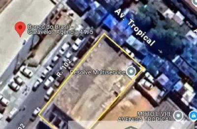 Terreno comercial esquina  547,70m2 av. tropical jardim tropical aparecida de goiânia go