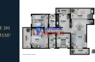 Apartamento com 3 quartos à venda no Santa Mônica, Uberlândia 