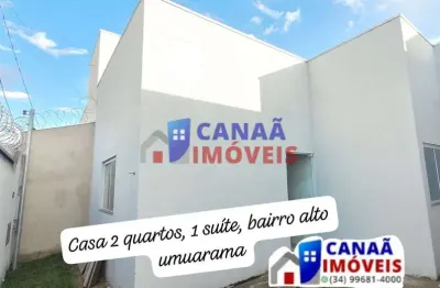 Casa 2 quartos, 1 suíte  no bairro alto umuarama, região do aeroporto