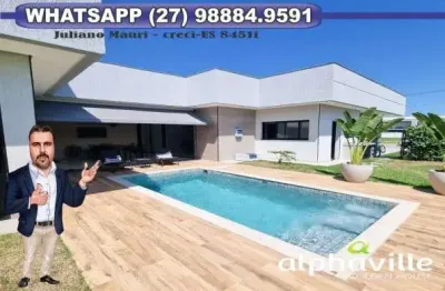 Casa em condomínio para venda em serra, alphaville jacuhy, 4 dormitórios, 3 suítes, 4 banheiros, 1 vaga