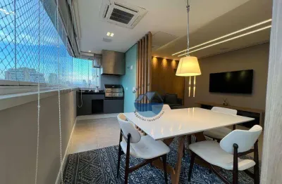 Belíssimo apartamento duas quadras da praia do gonzaga, 91m², 2 quartos, 1 suíte, 3 banheiros, 1 vaga de garagem privativa
