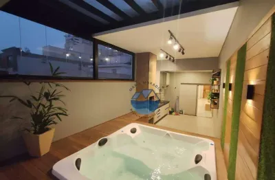 Cobertura com 3 dormitórios à venda, 191 m² por r$ 1.849.000,00 - pompéia - santos/sp