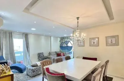 Apartamento com 3 dormitórios à venda, 123 m² por r$ 800.000,00 - vila guilhermina - praia grande/sp