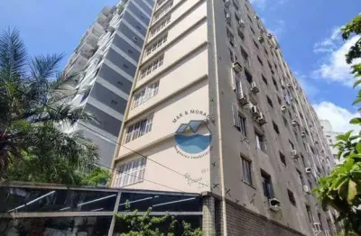 Apartamento mobiliado  com 2 dormitórios para alugar, 74 m² por r$ 3.500/mês - gonzaga - santos/sp
