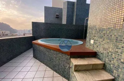 Cobertura com 2 dormitórios à venda, 150 m² por r$ 1.300.000,00 - gonzaga - santos/sp