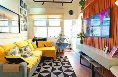 Apartamento com 2 dormitórios à venda, 95 m² por r$ 695.000,00 - gonzaga - santos/sp