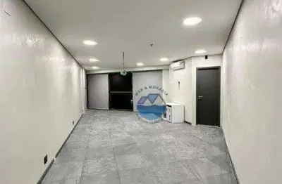 Sala para alugar, 42 m² por r$ 2.588,00/mês - valongo - santos/sp