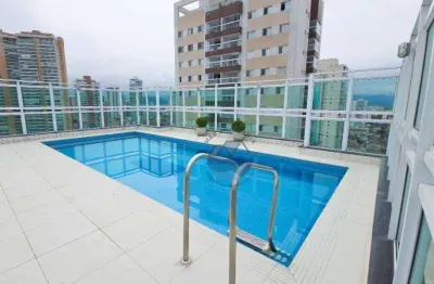 Apartamento de alto padrão para locação e venda de 1 quarto com suíte e lazer completo no embaré em santo (sp)