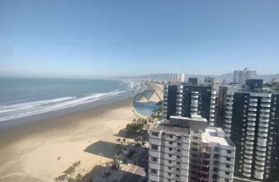 Apartamento de cinema com 3 quartos todos suítes com vista mar porteira fechada no canto do forte em praia grande (sp).