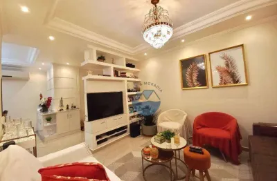 Apartamento com 2 dormitórios à venda, 124 m² por r$ 900.000 - josé menino - santos/sp