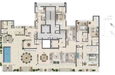 Oportunidade: cobertura linear de 4 suítes, na barra, atlântico golf, 376m², em frente ao golf e mar