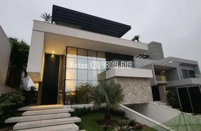 Maravilhosa: casa em alphaville barra da tijuca com 5 suítes, fino acabamento