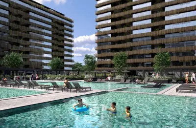 Entrada só 10%: apartamento de 2 quartos no arte wood, cidade arte, centro metropolitano da barra