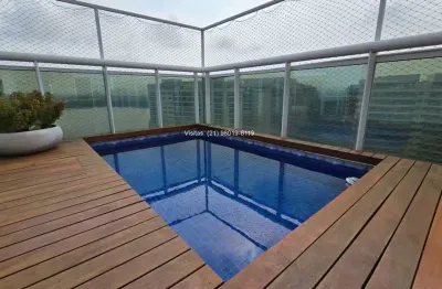 Cobertura na barra, península, quintas do bosque, 3 quartos + dce, 3 vagas, linda vista livre