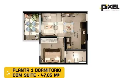 Apartamento com 1 dormitório à venda, 47 m² por r$ 344.000,00 - vila monte alegre - ribeirão preto/sp
