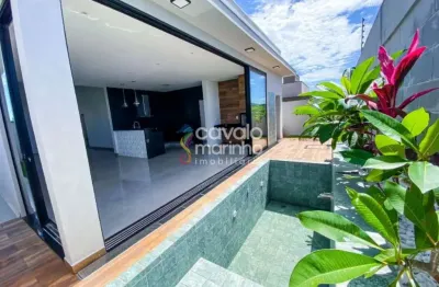 Casa à venda - 3 suítes, 4 vagas e piscina e área gourmet - 194 m² - condomínio quinta dos ventos  - ribeirão preto/sp