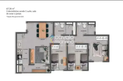 Apartamento à venda com 3 quartos, 67m² - triade fiúsa home resort - jardim olhos d´água i.