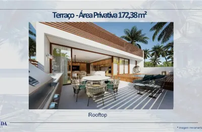 Apartamento,03 suítes, piscina privativa, 172m², vista mar, beira mar do cupe