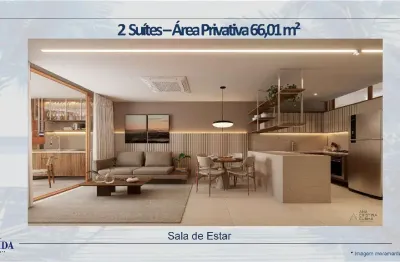Apartamento, duas suítes, vista piscina, beira mar do cupe,