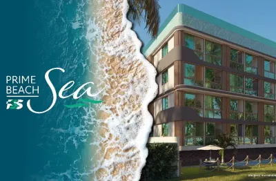 Apartamento, studio, 23m² com parcelas de r$ 1.999,00, beira mar de tamandaré