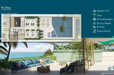 Apartamento beira mar de tamandaré, studio com parcelas de r$ 1.999,00.