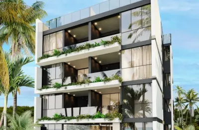 Apartamento beira mar de muro alto, vista piscina primeiro bloco, exclusivo beira mar