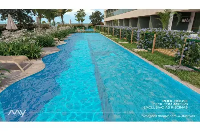 Apartamento, 02 quartos, em muro alto com lazer condomínio club