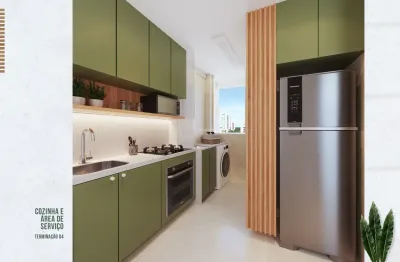 Apartamento, 02 quartos, uma suíte, uma vaga de garagem, lazer completo