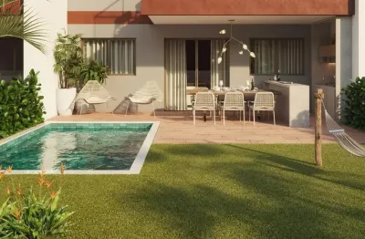 Apartamento térreo com piscina privativa, 02 vagas de garagem