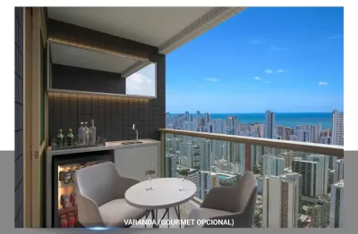 Apartamento, em boa viagem, 03 quartos, suíte, 02 vagas vista mar